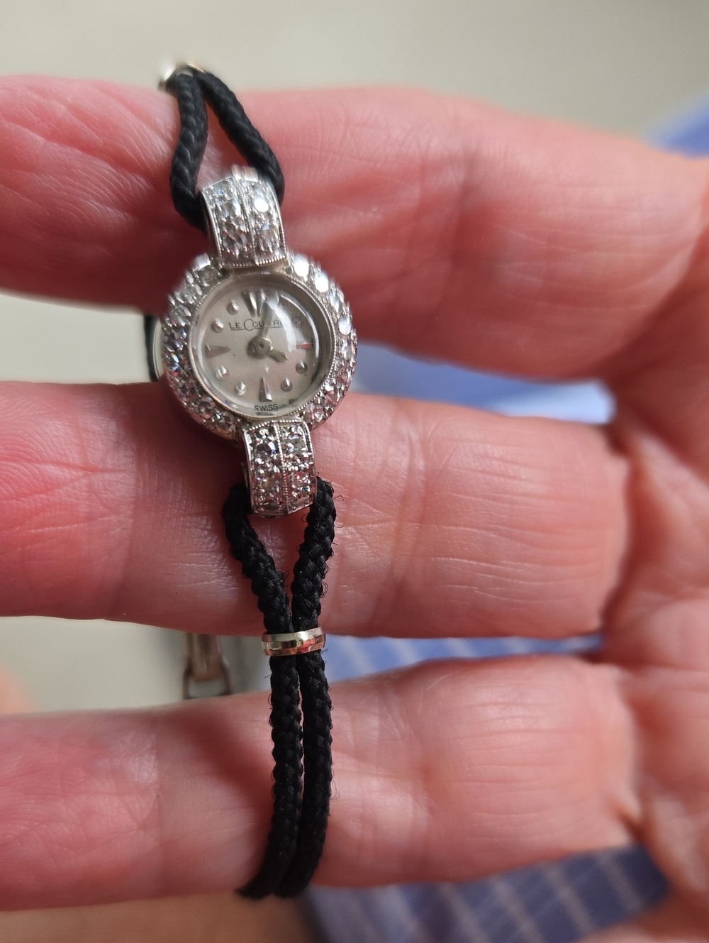 Vintage Le Couture Gemex 14k Ladies Diamond-Accent Dress Watch